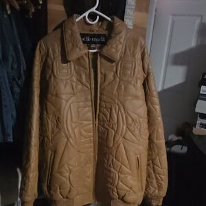 Pelle Moda Tan Bomber Jacket